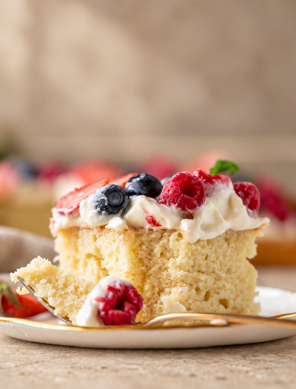 Honey Berry Sheet Cake