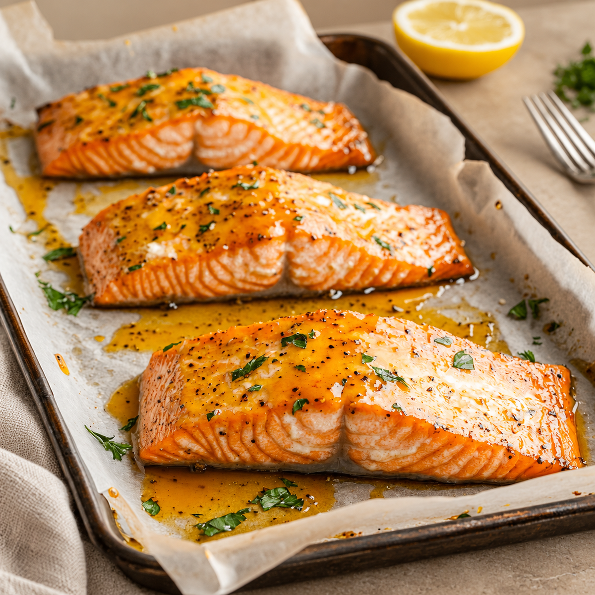 Honey-Mustard Glazed Salmon
