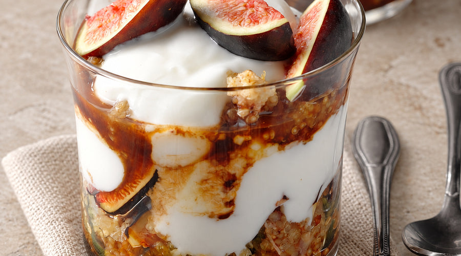 Quinoa, Fresh Fig & Honey-Balsamic Parfaits (serving size - 8 people)
