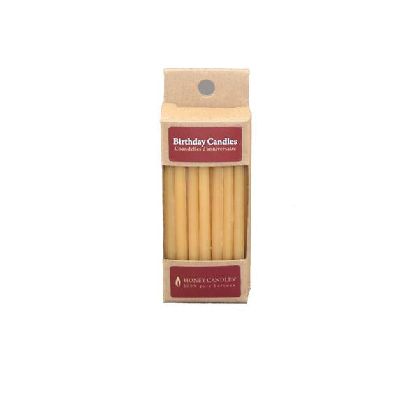 Honey Candles Pure Beeswax Birthday Candles in Natural - 20 pack