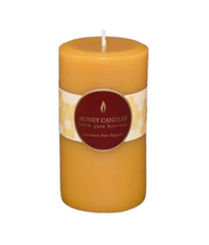 Honey Candles 7" Round Pure Beeswax Pillar Candles