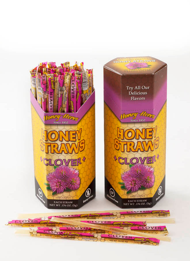 Honey Straws - Clover - 100ct Box