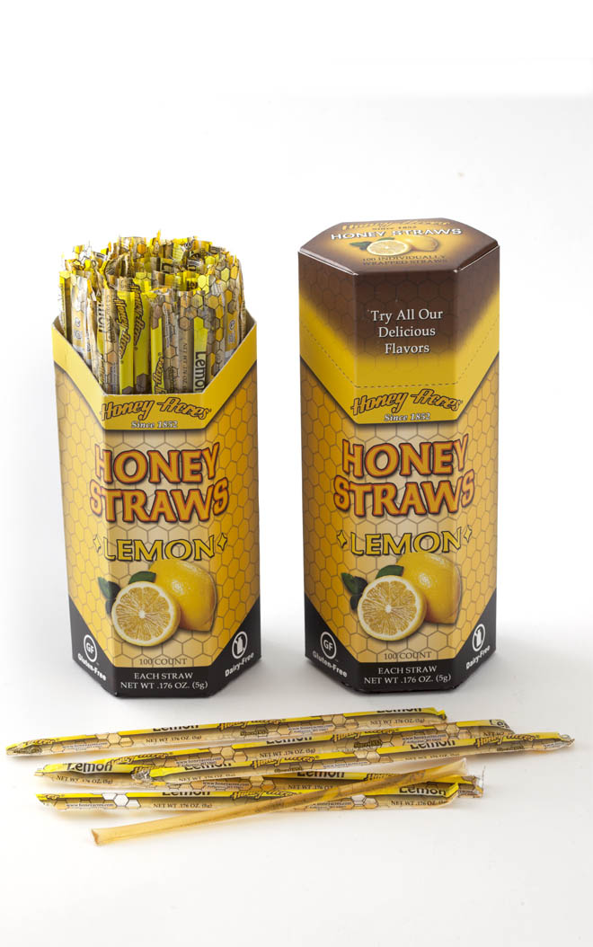 Honey Straws - Lemon - 100ct Box