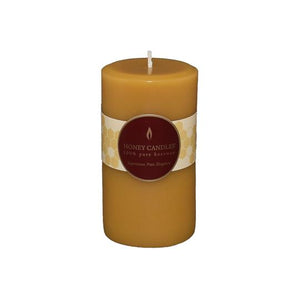 Honey Candles 5" Round Pure Beeswax Pillar Candles
